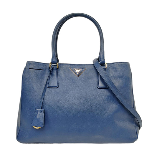 PRADA Galleria Large size Dark Blue Calfskin Logo Crossgrain Killer Bag Crossbody Bag Single Shoulder Bag Handbag Golden hardware Removable shoulder strap-(SKU)-958814662