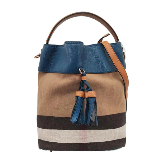BURBERRY Ashby Brown Canvas Single Shoulder Bag Handbag Golden hardware Pouch detachable shoulder strap-(SKU)-958890264