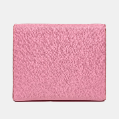 HERMÈS Clic 16 Peony Pink Epsom Calfskin Crossbody Shoulder Bag with Detachable Strap and Silver Hardware, B-(SKU)-959027980