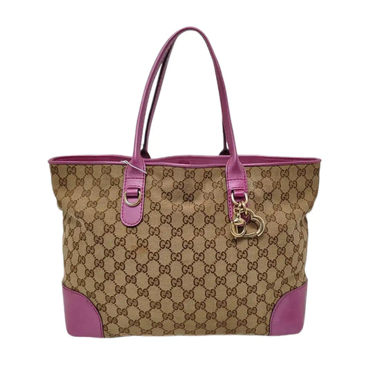 GUCCI Full Moon Brown Canvas Monogram Handbag Single Shoulder Bag Golden hardware-(SKU)-958683691
