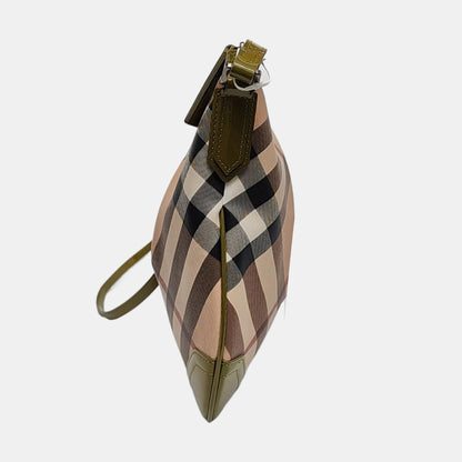 BURBERRY Dryden Beige Coated Canvas Printed Shoulder Bag Crossbody Ruthenium color hardware-(SKU)-958670798