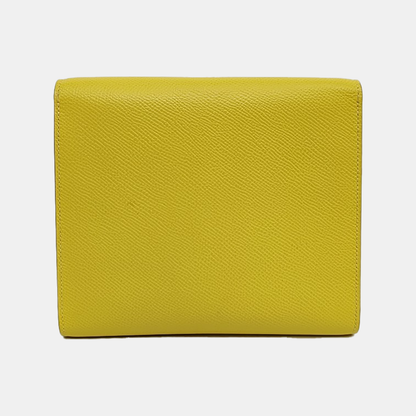 HERMÈS Clic 16 Lemon Yellow Epsom Calfskin Crossbody Shoulder Bag with Detachable Strap and Golden Hardware, D-(SKU)-959029561