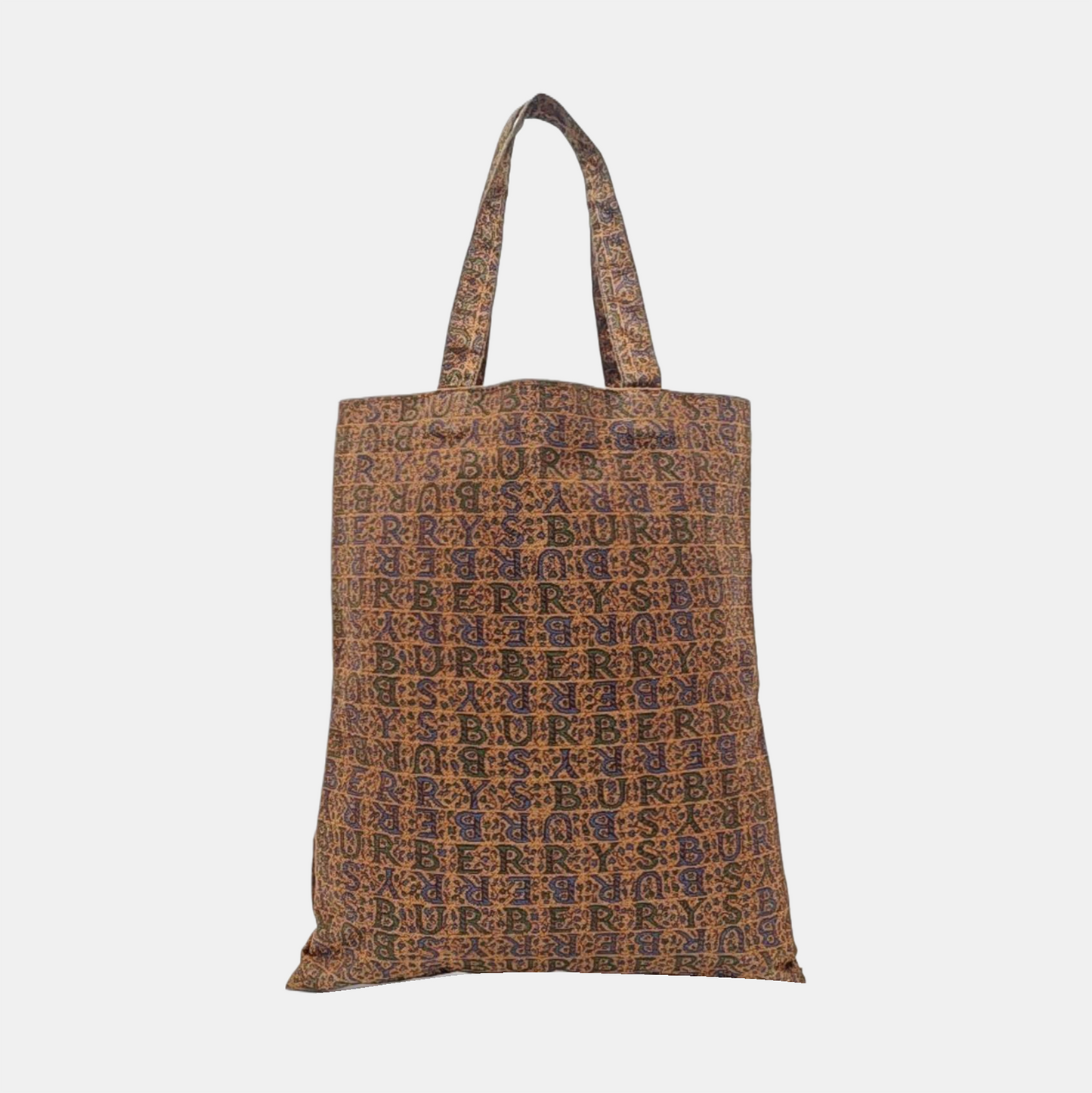 BURBERRY Brown Canvas Floral Handbag-(SKU)-959012368