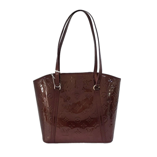 LOUIS VUITTON AVALON Large size Burgundy Cowhide Monogrammed Single Shoulder Handbag Golden hardware-(SKU)-959058855