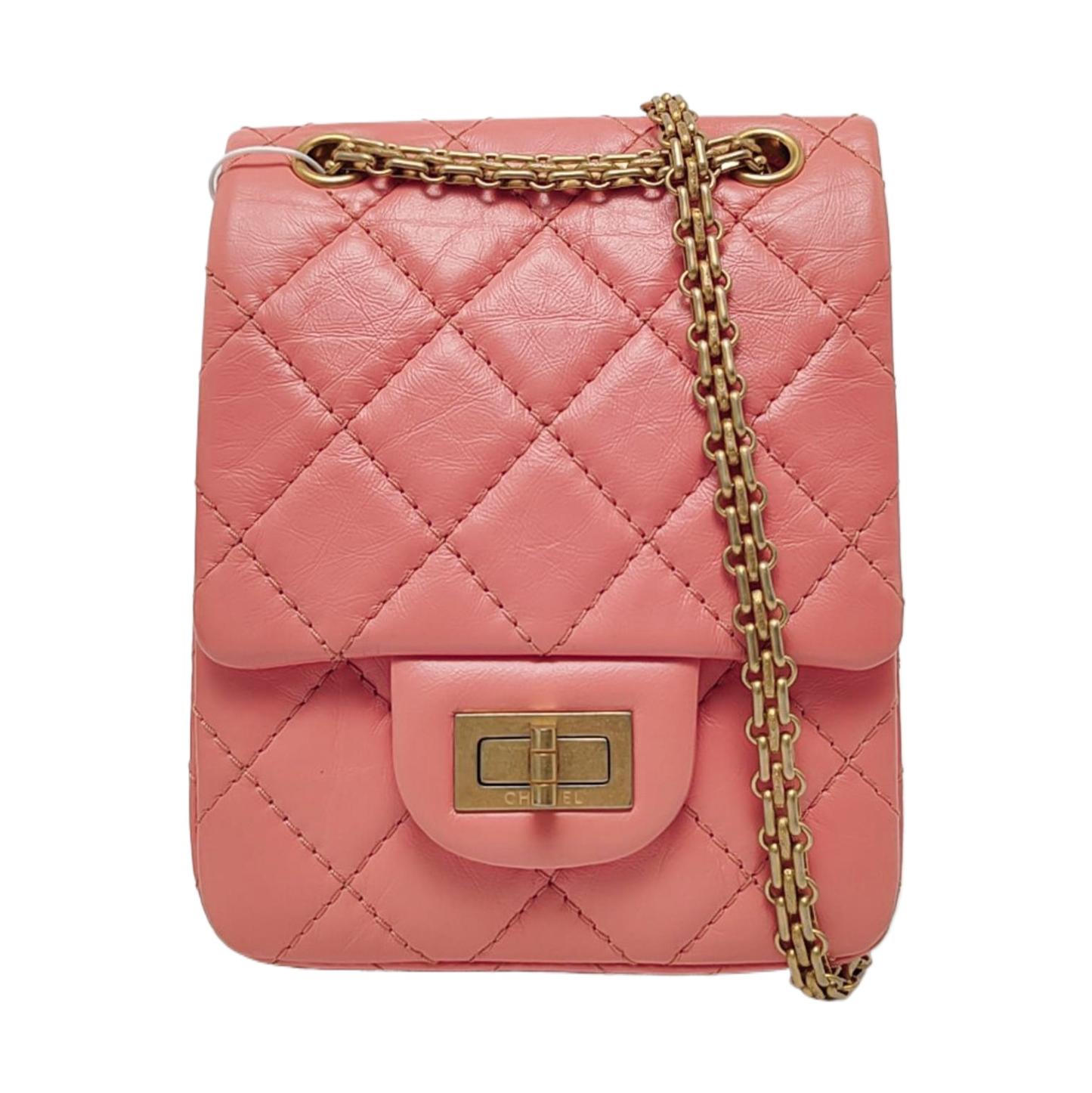 CHANEL 2.55 Pink Lamb Skin Quilted Shoulder Bag and Crossbody with Detachable Strap, Gold Hardware, 30 Compartments-(SKU)-959226683