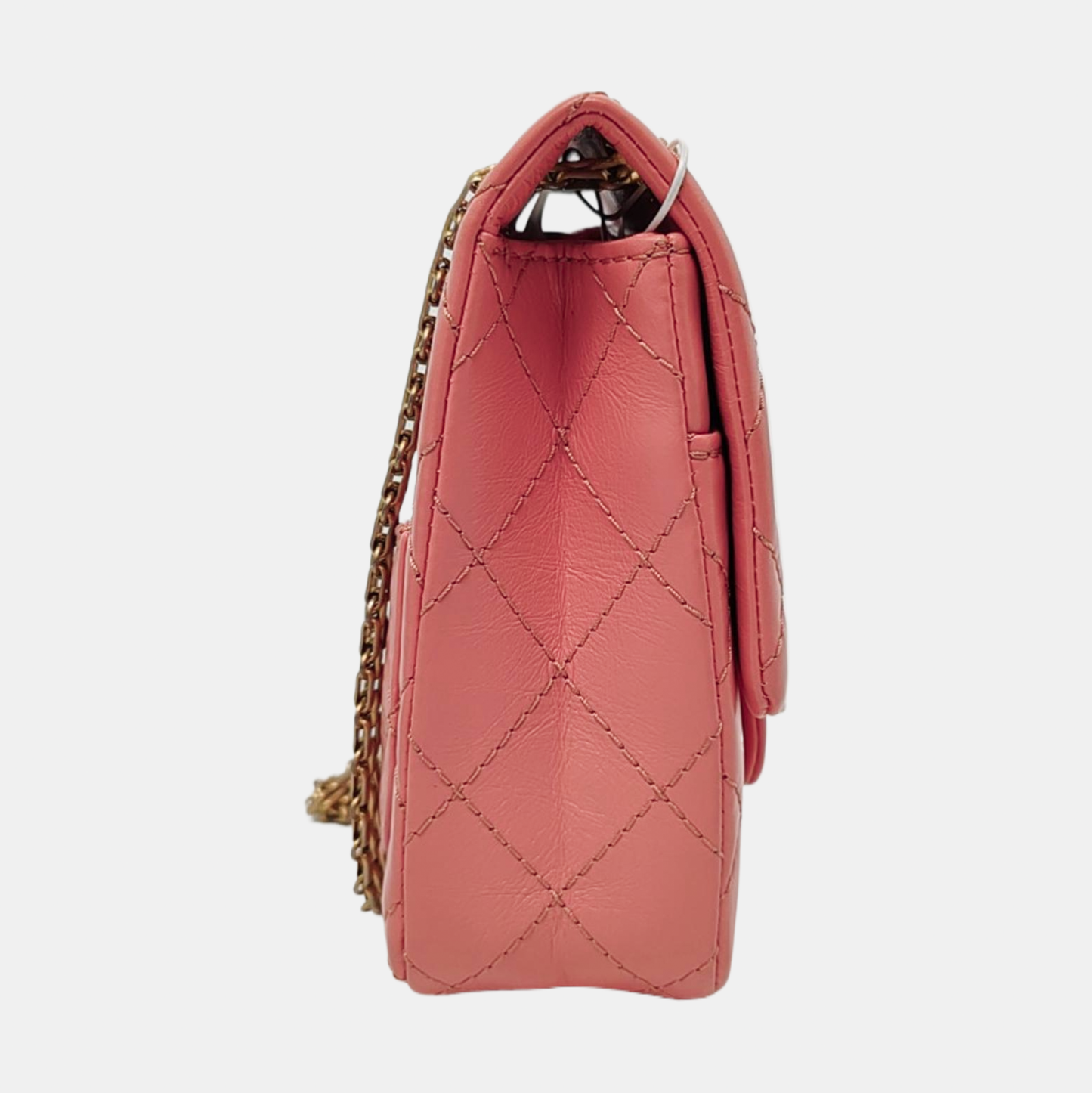 CHANEL 2.55 Pink Lamb Skin Quilted Shoulder Bag and Crossbody with Detachable Strap, Gold Hardware, 30 Compartments-(SKU)-959226683