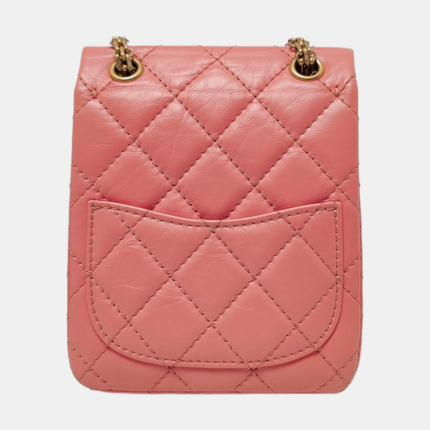 CHANEL 2.55 Pink Lamb Skin Quilted Shoulder Bag and Crossbody with Detachable Strap, Gold Hardware, 30 Compartments-(SKU)-959226683