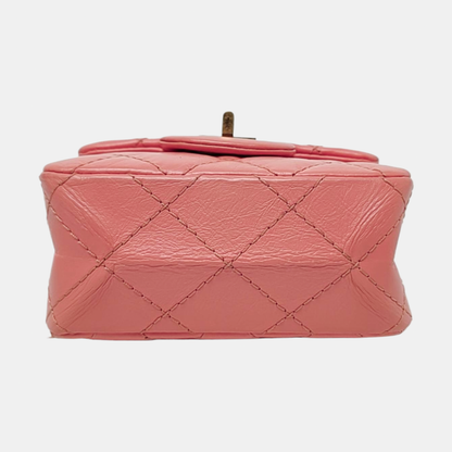 CHANEL 2.55 Pink Lamb Skin Quilted Shoulder Bag and Crossbody with Detachable Strap, Gold Hardware, 30 Compartments-(SKU)-959226683