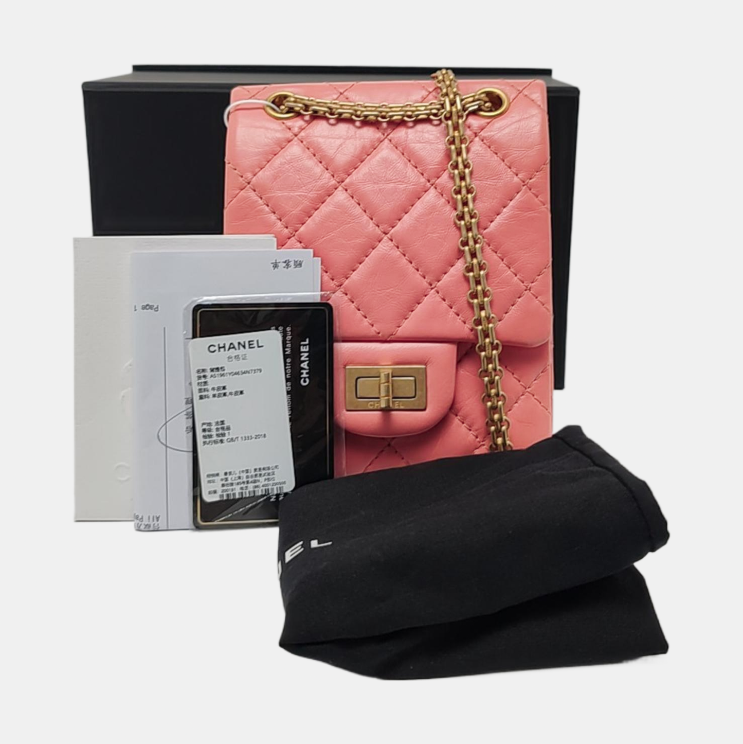 CHANEL 2.55 Pink Lamb Skin Quilted Shoulder Bag and Crossbody with Detachable Strap, Gold Hardware, 30 Compartments-(SKU)-959226683