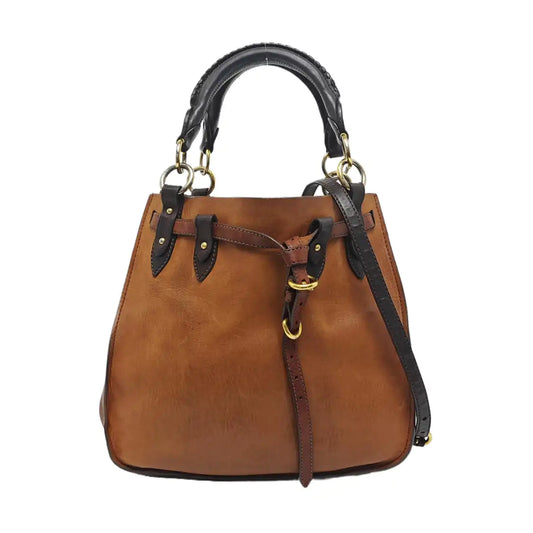 Miu Miu Tote bag Brown cowhide studded single shoulder bag handbag Golden hardware Pouch detachable shoulder strap-(SKU)-958962712
