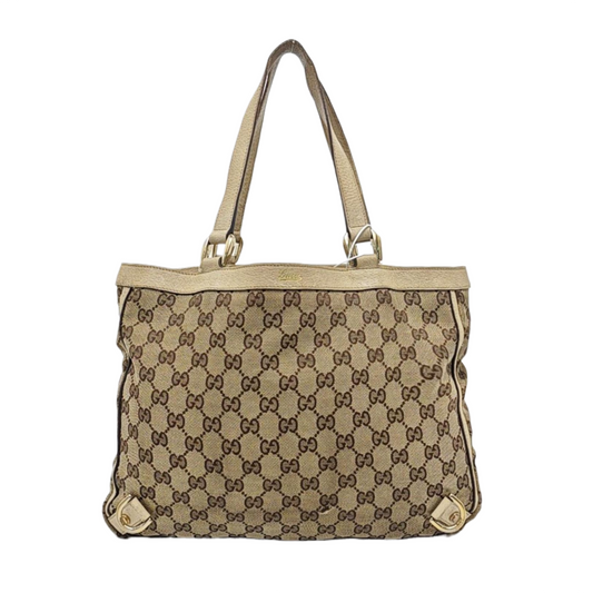 GUCCI Abbey Brown Canvas Monogram Handbag Single Shoulder Bag-(SKU)-959105616