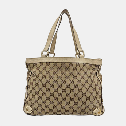 GUCCI Abbey Brown Canvas Monogram Handbag Single Shoulder Bag-(SKU)-959105616