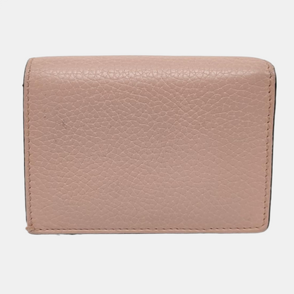 GUCCI Animalier Pink Leather Bee Wallet Golden hardware Complete Accessories-(SKU)-959367286