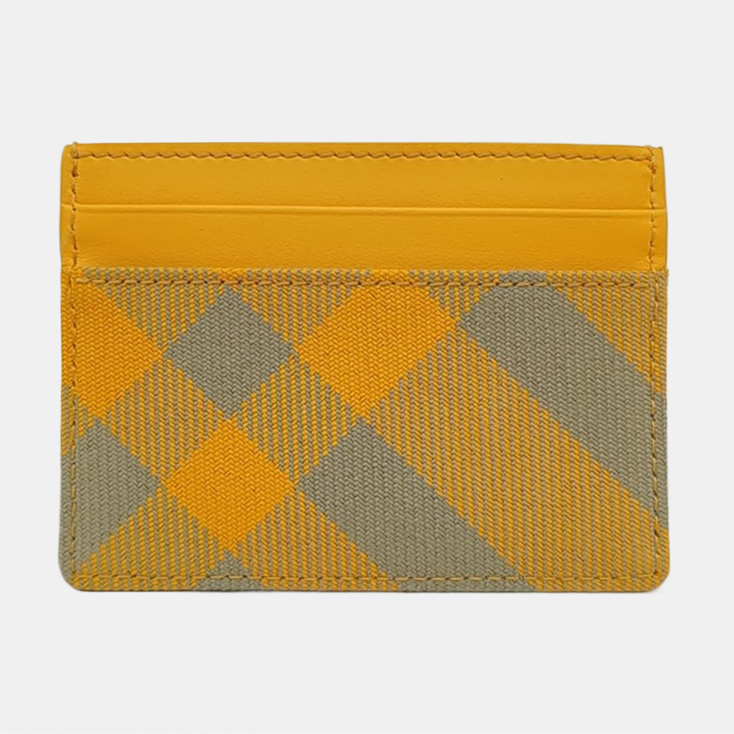 BURBERRY Yellow Coated Canvas Card Holder-(SKU)-959607392