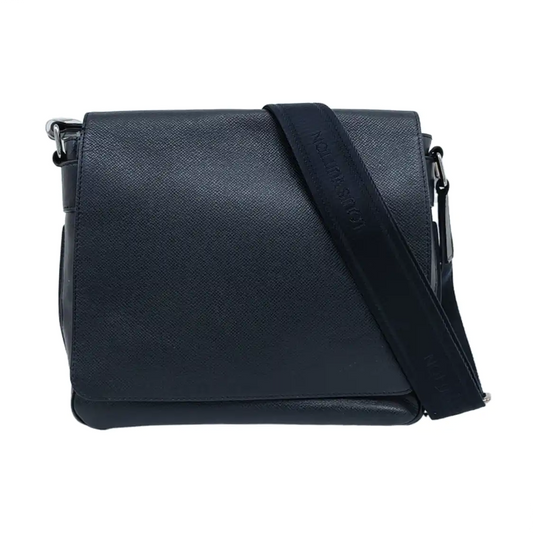 LOUIS VUITTON ROMAN Blue Cowhide Crossbody Bag Silver Hardware-(SKU)-959266861