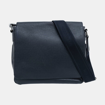 LOUIS VUITTON ROMAN Blue Cowhide Crossbody Bag Silver Hardware-(SKU)-959266861
