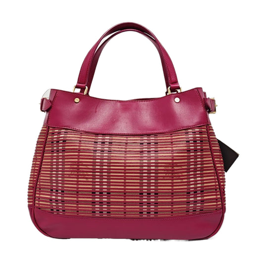 BURBERRY Tote bag Fuchsia Cowhide Warhorse Checkered Quilted Handbag Golden hardware-(SKU)-959437987