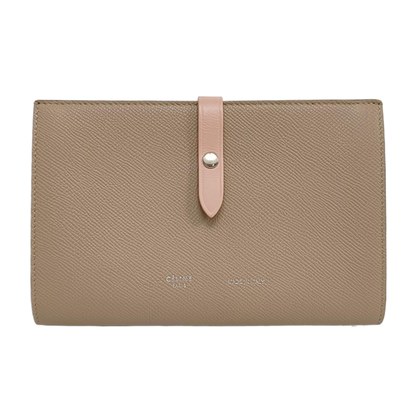 CELINE Khaki Cowhide Handbag Silver Hardware-(SKU)-959474539