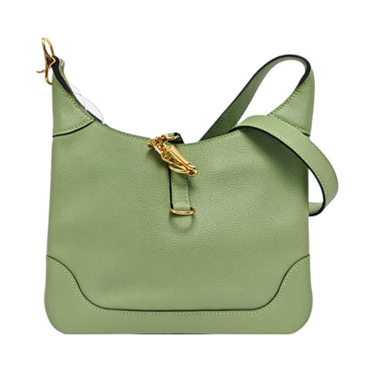 HERMÈS Trim 24 Avocado Green Evercolor Leather Crossbody Shoulder Bag Golden Hardware Y Stamp-(SKU)-959511633