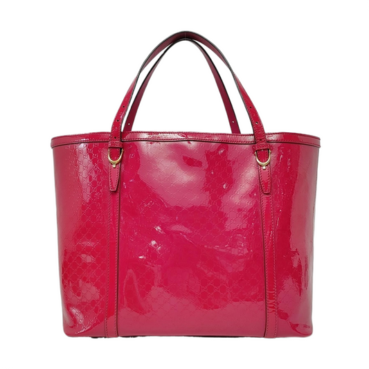 GUCCI Microguccissima Fuchsia Patent Leather Monogrammed Quilted Single Shoulder Bag Golden hardware-(SKU)-958957930