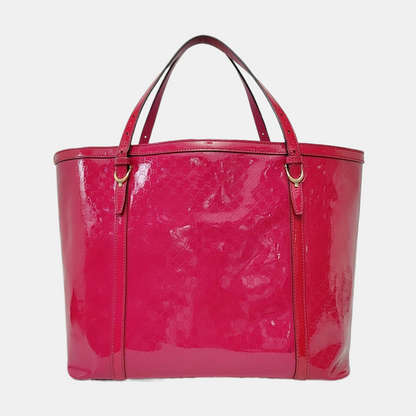 GUCCI Microguccissima Fuchsia Patent Leather Monogrammed Quilted Single Shoulder Bag Golden hardware-(SKU)-958957930