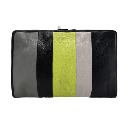 BALENCIAGA Bazar Multicolor Cowhide Clutch Silver Hardware-(SKU)-959771071