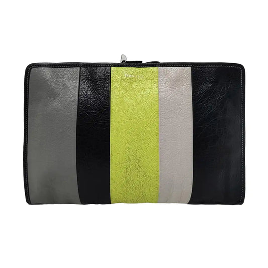 BALENCIAGA Bazar Multicolor Cowhide Clutch Silver Hardware-(SKU)-959771071