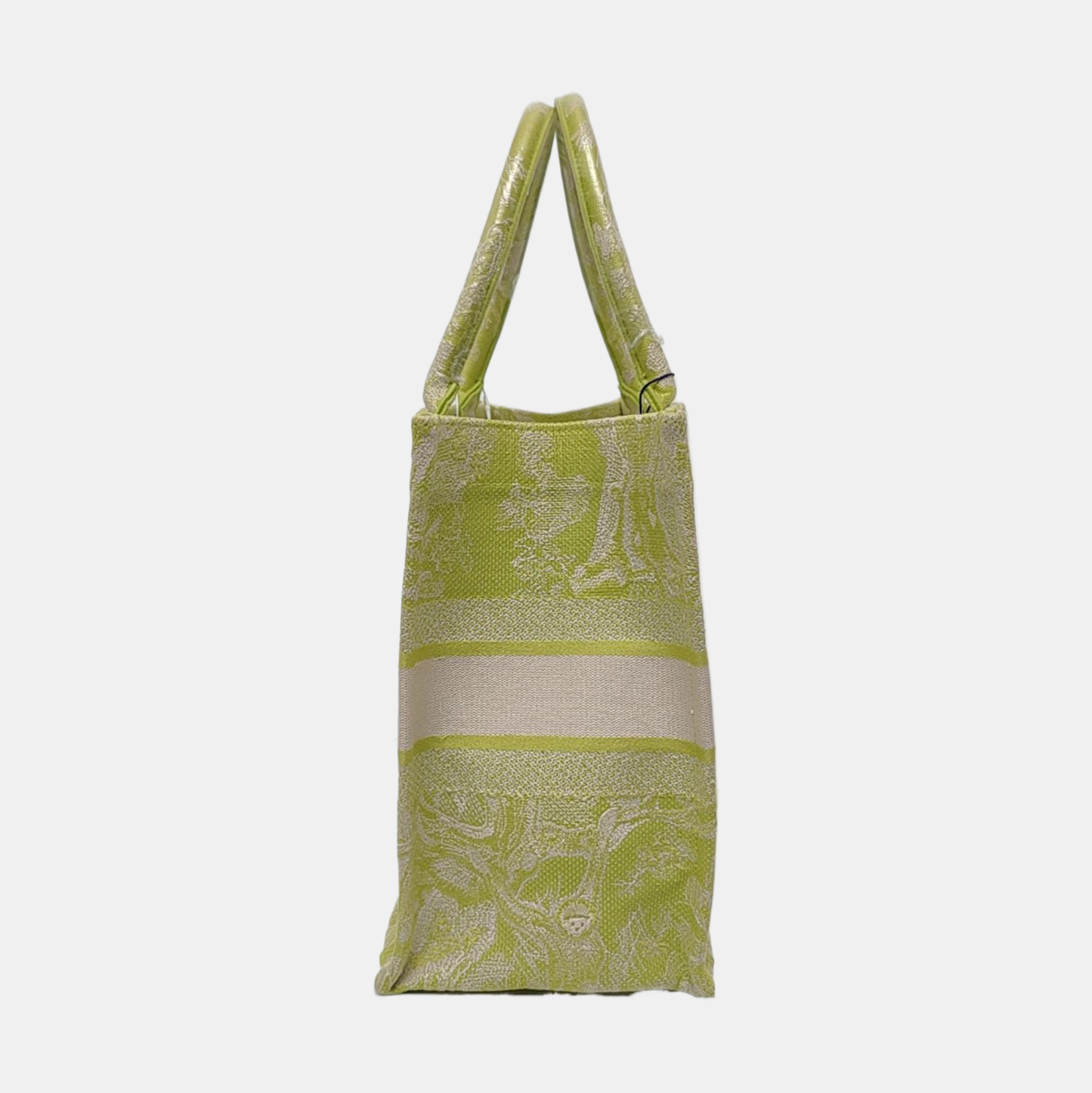 DIOR Book Tote Medium Yellow Fabric Embroidered Handbag-(SKU)-959513521