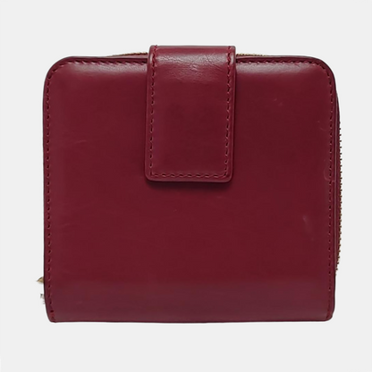 GUCCI Burgundy Leather Embossed Wallet Golden hardware-(SKU)-959773258