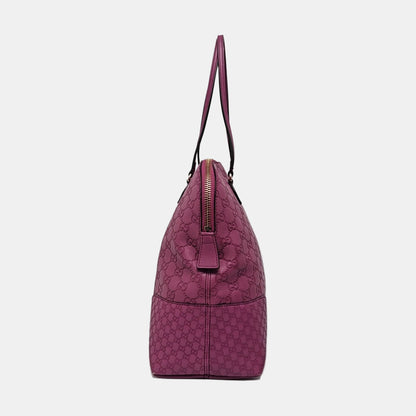 GUCCI Bree Purple leather old flower embossed single shoulder bag Golden hardware-(SKU)-959516501