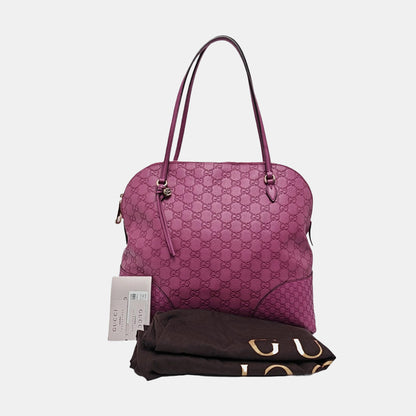 GUCCI Bree Purple leather old flower embossed single shoulder bag Golden hardware-(SKU)-959516501