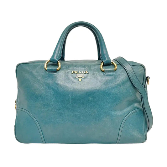 PRADA Tote bag Light Blue Cowhide Crossbody Tote Shoulder Bag Golden hardware Removable shoulder strap-(SKU)-959563238