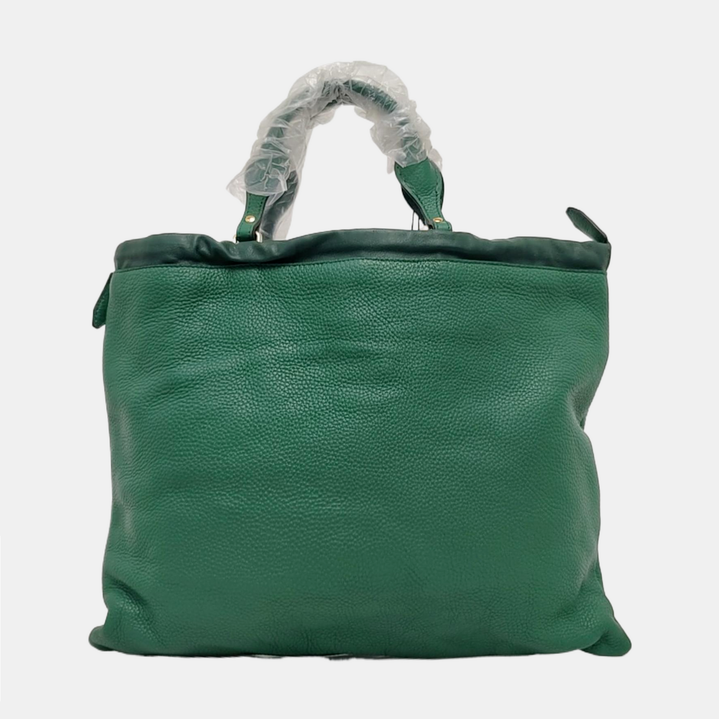 BURBERRY Green Leather Single Shoulder Bag Golden hardware Removable shoulder strap-(SKU)-959430773