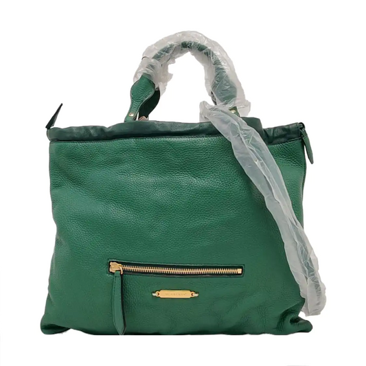 BURBERRY Green Leather Single Shoulder Bag Golden hardware Removable shoulder strap-(SKU)-959430773