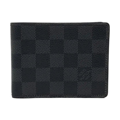 LOUIS VUITTON SLENDER Gray Coated Canvas Chessboard Plaid Wallet-(SKU)-959718553