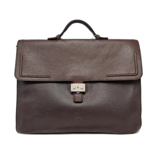 LOEWE Dark Brown Cowhide Handbag Single Shoulder Bag Crossbody Golden hardware-(SKU)-960024016