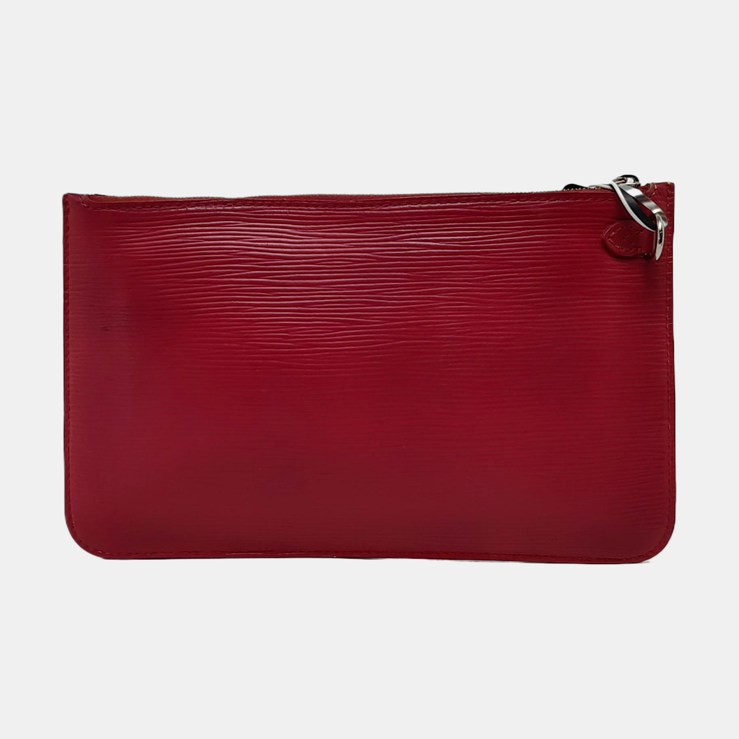 LOUIS VUITTON ACCESSOIRES 紫红色EPI牛皮水波纹麻将包手拿包Handheld包 Silver Hardware-(SKU)-945508181