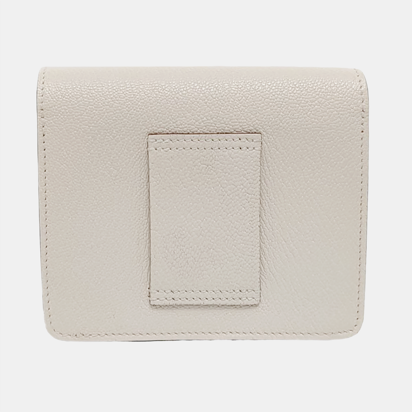 HERMÈS Roulis Cream Chèvre Mysore Leather Pochette Light Gold Hardware B Stamp Pockets Complete Accessories-(SKU)-959806501