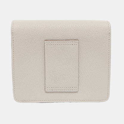 HERMÈS Roulis Cream Chèvre Mysore Leather Pochette Light Gold Hardware B Stamp Pockets Complete Accessories-(SKU)-959806501