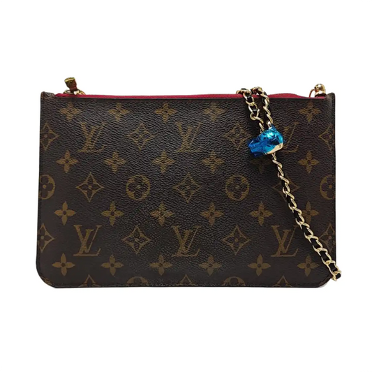 LOUIS VUITTON NEVERFULL Dark Brown Coated Canvas Monogrammed Shopping Bag Handbag Golden hardware-(SKU)-959999786