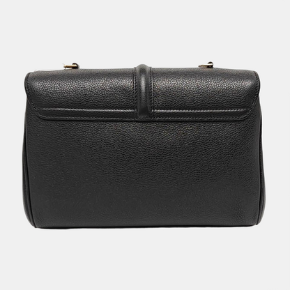 CELINE 16 Teen Black Calfskin Shoulder Bag with Gold Hardware and Detachable Strap-(SKU)-959806698