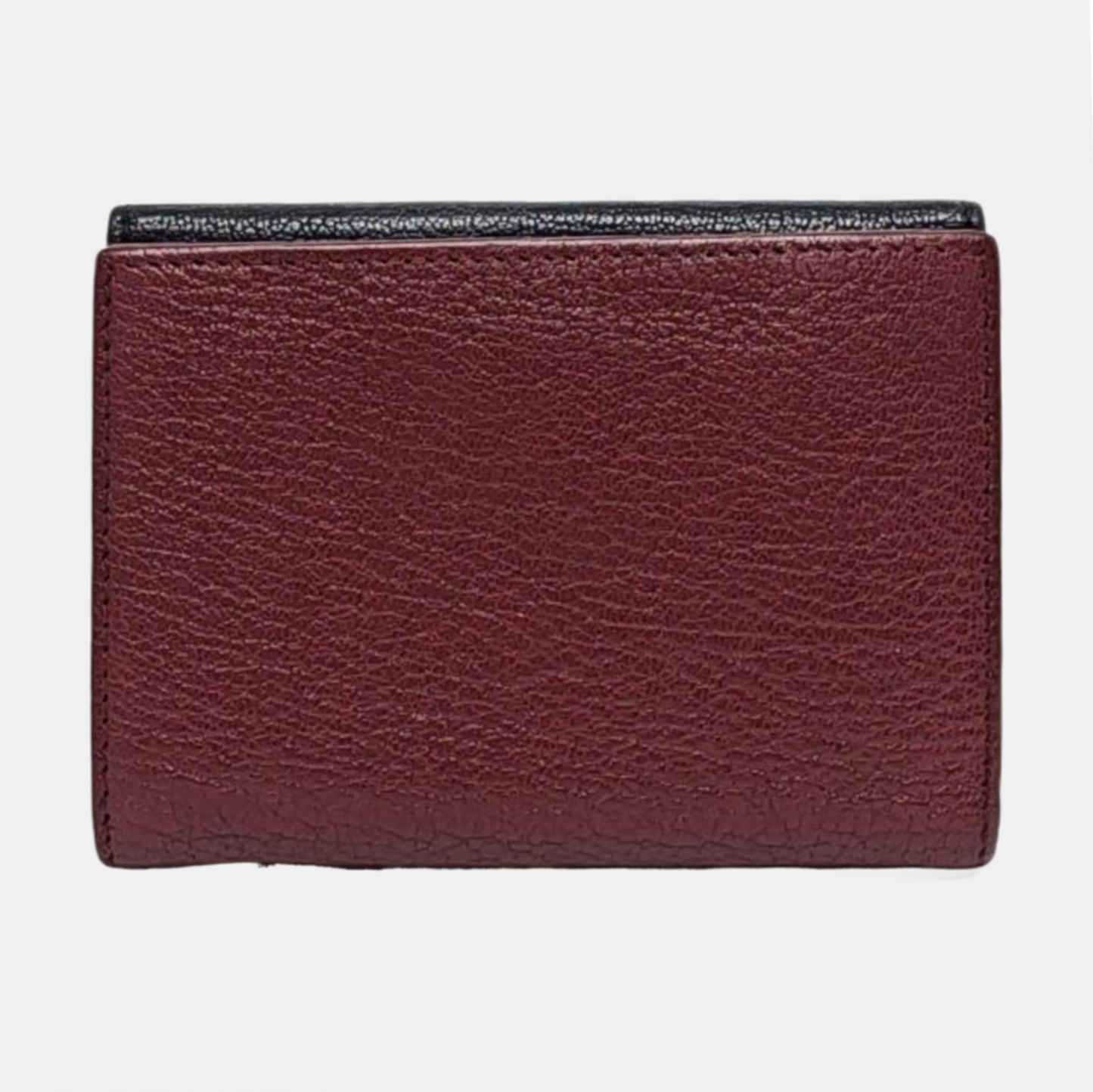 Miu Miu Miu Délice Burgundy Calfskin Leather Wallet Golden hardware-(SKU)-960123346
