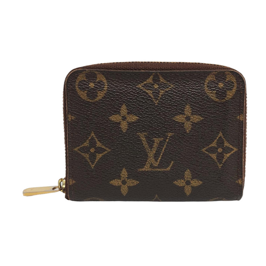 LOUIS VUITTON Brown coated canvas vintage wallet Golden hardware Complete Accessories-(SKU)-959923141