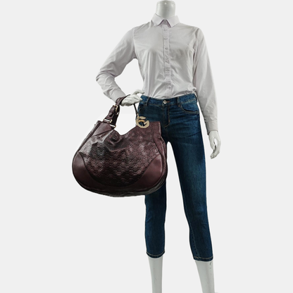 GUCCI Miss GG Purple Cowhide Textured Handbag Golden hardware-(SKU)-960362669