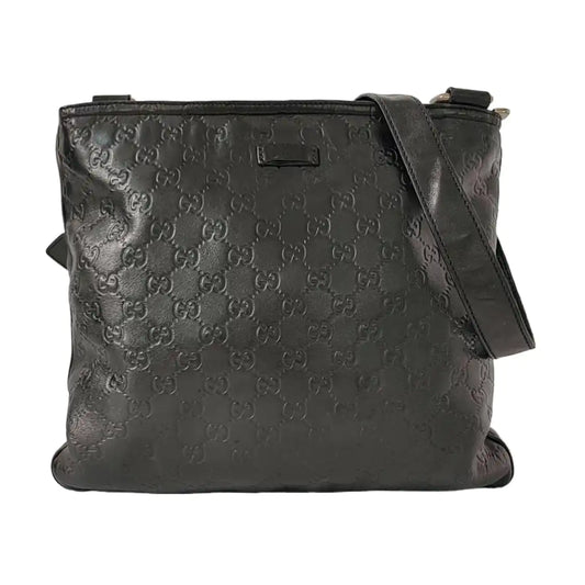 GUCCI GG Imprime Black Cowhide Monogrammed Quilted Crossbody Shoulder Bag Golden hardware-(SKU)-960401347