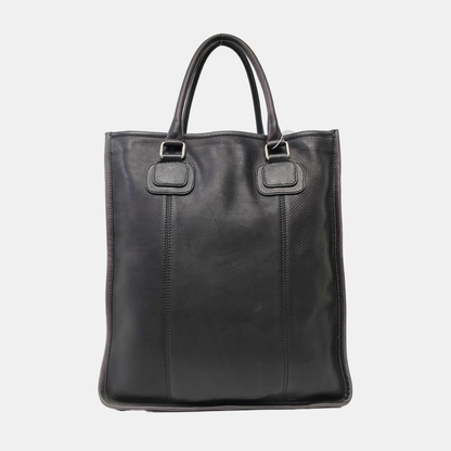 FENDI Tote bag Black cowhide tote bag Silver Hardware-(SKU)-960577397