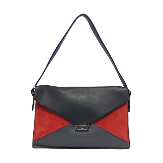 CELINE DIAMOND Multicolor Leather Single Shoulder Bag and Handbag Silver Hardware Removable shoulder strap-(SKU)-960786549