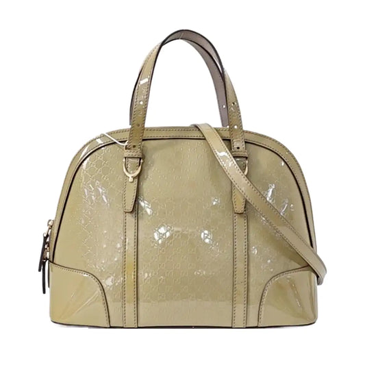 GUCCI Ligne Shima Mustard Yellow Patent Leather Single Shoulder Bag Crossbody Handbag Golden hardware Removable shoulder strap-(SKU)-13486443