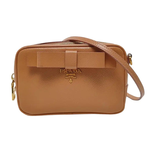 PRADA Camera Bag Yellow leather textured crossbody shoulder tote Golden hardware Removable shoulder strap-(SKU)-949502121
