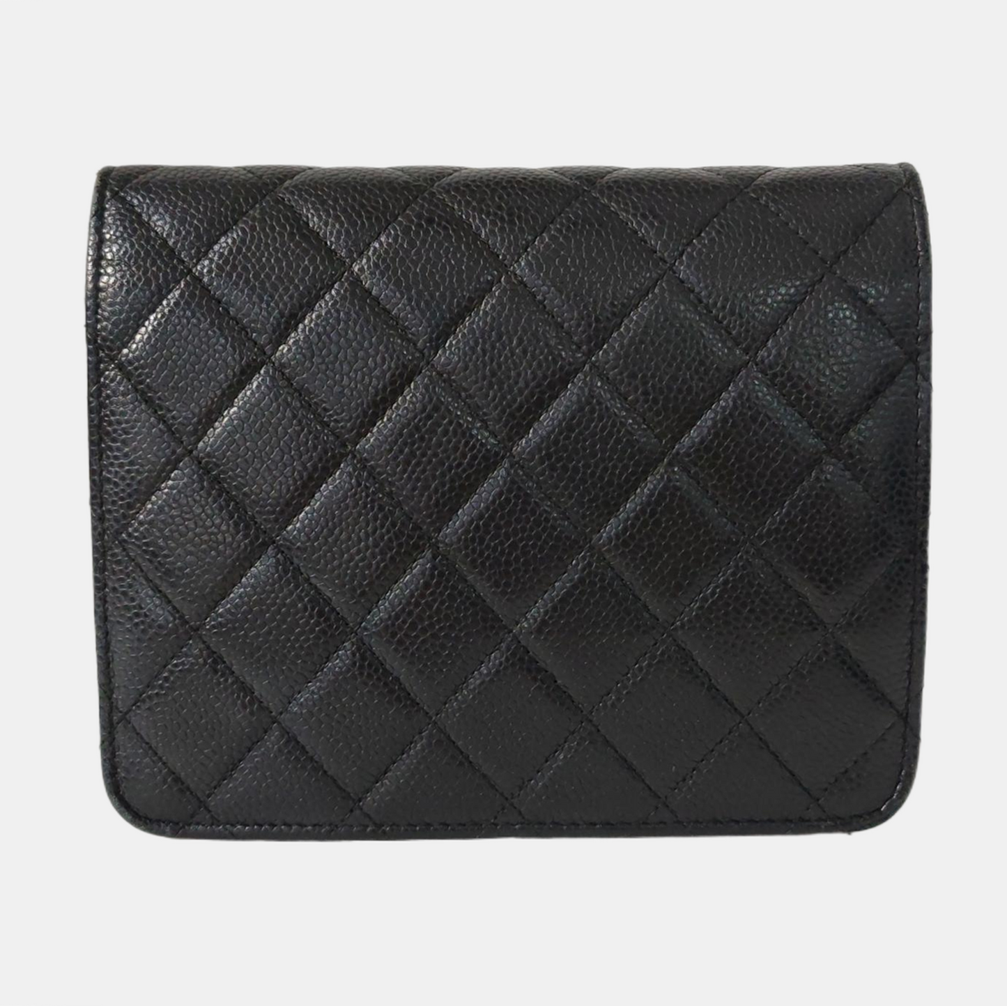 CHANEL DOUBLE CC Black Calfskin Quilted Leather Single Shoulder Bag Crossbody Bag Golden Hardware 25 Clasp-(SKU)-961310373